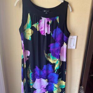Purple floral mini shift dress